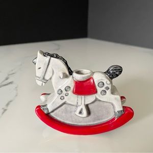 Rocking Horse Figurine Candle Holder by Goebel